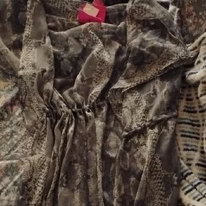 Snake Print Long Swimsuit Cover Up Betsey Johnson